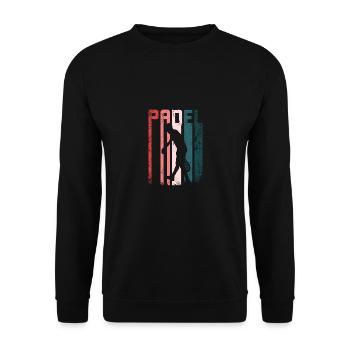 Retro Vintage Padel - Unisex Sweatshirt - black - Front - Alina (178cm) & Michal (187cm)