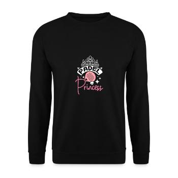 Girl Padel princess - Unisex Sweatshirt - black - Front - Alina (178cm) & Michal (187cm)