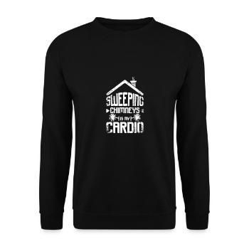 Sweeping chimneys is my cardio chimney sweep - Unisex Sweatshirt - black - Front - Alina (178cm) & Michal (187cm)