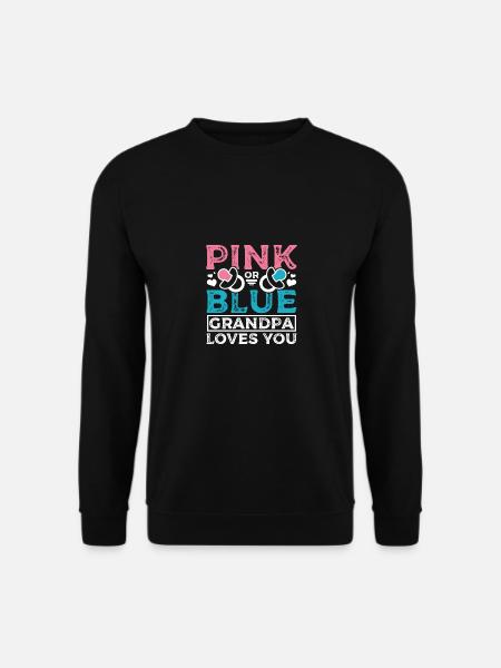 Papi rose ou bleu t’aime - Sweat-shirt Unisexe - noir