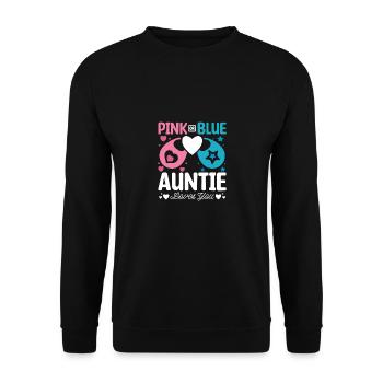 Pink or blue auntie loves you - Unisex Pullover - Schwarz - Vorne - Alina (178cm) & Michal (187cm)