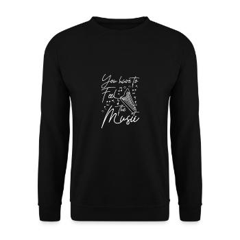 Vous devez sentir la musique jouer de la harpe - Sweat-shirt Unisexe - noir - Devant - Alina (178cm) & Michal (187cm)