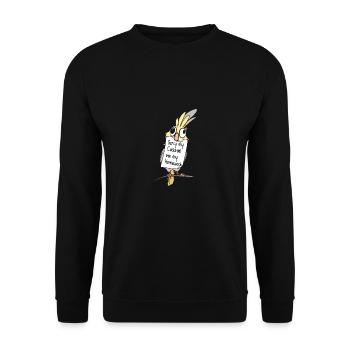 Désolé, mon calopsitte a mangé mes devoirs - Sweat-shirt Unisexe - noir - Devant - Alina (178cm) & Michal (187cm)