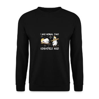 J’étais normal il y a deux calopsittes - Sweat-shirt Unisexe - noir - Devant - Alina (178cm) & Michal (187cm)