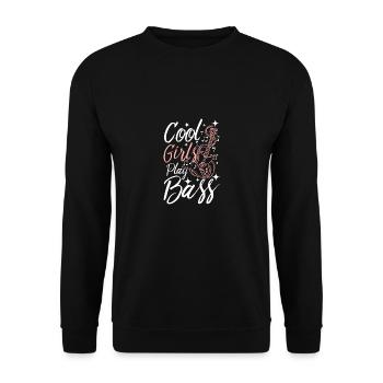Les filles cool jouent de la basse - Sweat-shirt Unisexe - noir - Devant - Alina (178cm) & Michal (187cm)