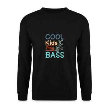 Children Cool kids play bass - Unisex Sweatshirt - black - Front - Alina (178cm) & Michal (187cm)