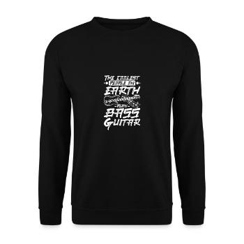 Les gens les plus cool du monde jouent de la basse - Sweat-shirt Unisexe - noir - Devant - Alina (178cm) & Michal (187cm)