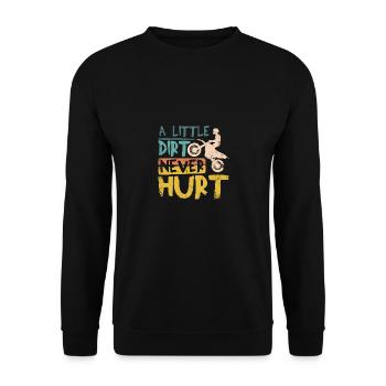 Un peu de saleté n’a jamais fait de mal à la moto tout-terrain - Sweat-shirt Unisexe - noir - Devant - Alina (178cm) & Michal (187cm)