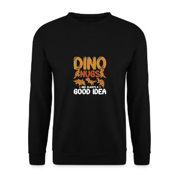 Les pépites de dinosaure sont toujours une bonne idée - Sweat-shirt Unisexe - noir - Devant - Alina (178cm) & Michal (187cm)