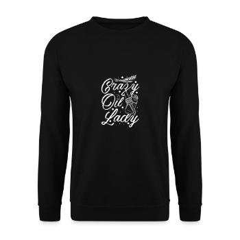 Dame folle des huiles essentielles - Sweat-shirt Unisexe - noir - Devant - Alina (178cm) & Michal (187cm)