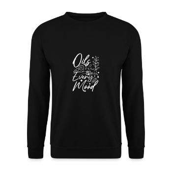 Des huiles essentielles pour toutes les humeurs - Sweat-shirt Unisexe - noir - Devant - Alina (178cm) & Michal (187cm)