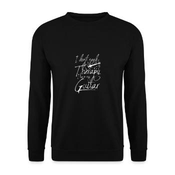 I don't need therapy I have my guitar - Unisex Sweatshirt - black - Front - Alina (178cm) & Michal (187cm)