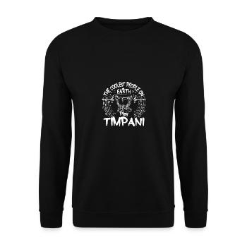 The coolest people on earth play Timpani - Unisex Sweatshirt - black - Front - Alina (178cm) & Michal (187cm)