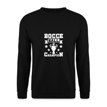 Champion de pétanque - Sweat-shirt Unisexe - noir - Devant - Alina (178cm) & Michal (187cm)