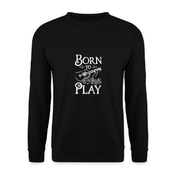 Né pour jouer de la guitare - Sweat-shirt Unisexe - noir - Devant - Alina (178cm) & Michal (187cm)