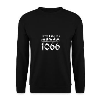 Ren faire Party like it's 1066 - Unisex Sweatshirt - black - Front - Alina (178cm) & Michal (187cm)