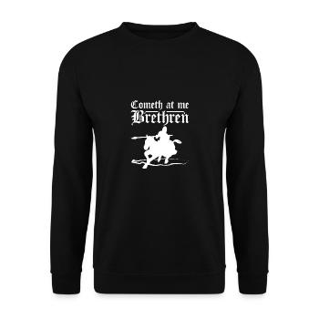 Cometh at me brethren - Unisex Sweatshirt - black - Front - Alina (178cm) & Michal (187cm)