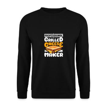 Professional Grilled cheese maker - Unisex Sweatshirt - black - Front - Alina (178cm) & Michal (187cm)