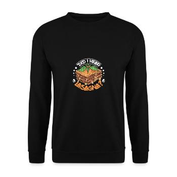 Ai-je entendu des lasagnes ? - Sweat-shirt Unisexe - noir - Devant - Alina (178cm) & Michal (187cm)