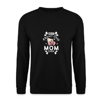 Mothers day Best hermit crab mom ever - Unisex Pullover - Schwarz - Vorne - Alina (178cm) & Michal (187cm)