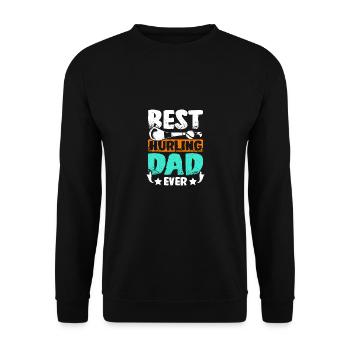 Fathers day Best hurling dad ever - Unisex Sweatshirt - black - Front - Alina (178cm) & Michal (187cm)