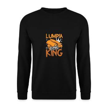 Lumpia eating king - Unisex Sweatshirt - black - Front - Alina (178cm) & Michal (187cm)
