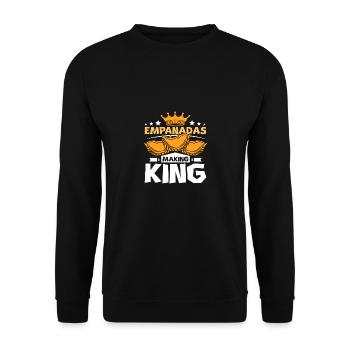 Empanadas making king - Unisex Sweatshirt - black - Front - Alina (178cm) & Michal (187cm)