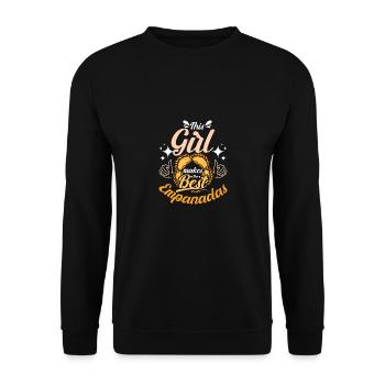 This girl makes the best Empanadas - Unisex Sweatshirt - black - Front - Alina (178cm) & Michal (187cm)