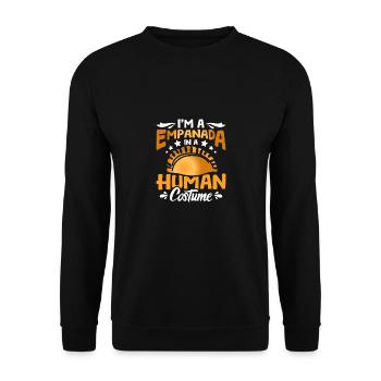 I'm a empanada in a human costume - Unisex Sweatshirt - black - Front - Alina (178cm) & Michal (187cm)