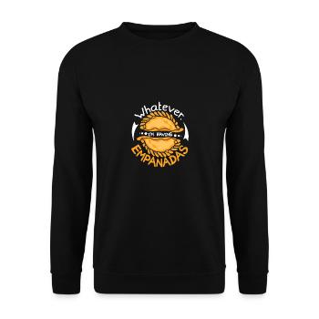 whatever I'm having empanadas - Unisex Sweatshirt - black - Front - Alina (178cm) & Michal (187cm)