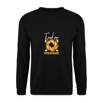 Feed me Empanadas - Unisex Sweatshirt - black - Front - Alina (178cm) & Michal (187cm)