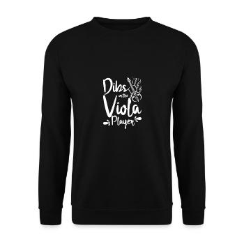 Dibs on the Viola player - Unisex Sweatshirt - black - Front - Alina (178cm) & Michal (187cm)