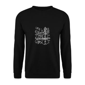 Ma baguette m’a choisi comme altiste - Sweat-shirt Unisexe - noir - Devant - Alina (178cm) & Michal (187cm)