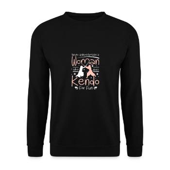 Ne sous-estimez jamais une femme qui fait du kendo pour le plaisir - Sweat-shirt Unisexe - noir - Devant - Alina (178cm) & Michal (187cm)