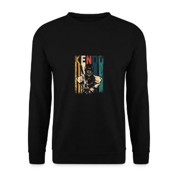 Kendo vintage rétro - Sweat-shirt Unisexe - noir - Devant - Alina (178cm) & Michal (187cm)