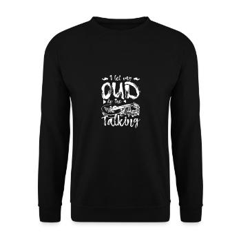 I let my Oud do the talking - Unisex Pullover - Schwarz - Vorne - Alina (178cm) & Michal (187cm)