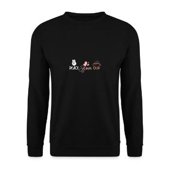 Peace love Oud - Unisex Pullover - Schwarz - Vorne - Alina (178cm) & Michal (187cm)