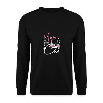 Mother's day Golfing golf cart Mom's other car - Unisex Sweatshirt - black - Front - Alina (178cm) & Michal (187cm)