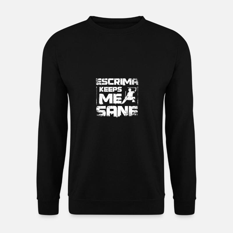 Escrima keeps me sane - Unisex Pullover - Schwarz