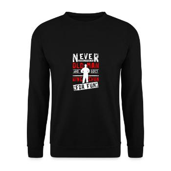 Ne sous-estimez jamais un vieil homme qui fait du wing chun - Sweat-shirt Unisexe - noir - Devant - Alina (178cm) & Michal (187cm)