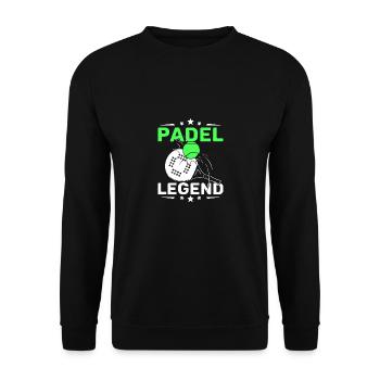 Padel legend - Unisex Sweatshirt - black - Front - Alina (178cm) & Michal (187cm)