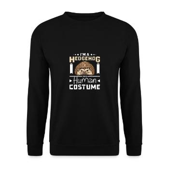Je suis un hérisson en costume humain - Sweat-shirt Unisexe - noir - Devant - Alina (178cm) & Michal (187cm)