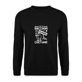 I'm a raccoon in a human costume - Unisex Sweatshirt - black - Front - Alina (178cm) & Michal (187cm)