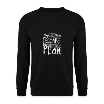 My escape plan playing harmonica - Unisex Sweatshirt - black - Front - Alina (178cm) & Michal (187cm)