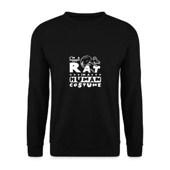I'm a rat in a human costume - Unisex Pullover - Schwarz - Vorne - Alina (178cm) & Michal (187cm)