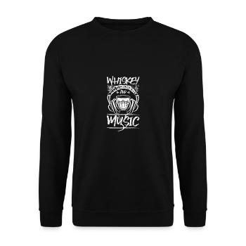 whisky et musique - Sweat-shirt Unisexe - noir - Devant - Alina (178cm) & Michal (187cm)