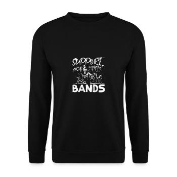 Soutenez les groupes locaux - Sweat-shirt Unisexe - noir - Devant - Alina (178cm) & Michal (187cm)