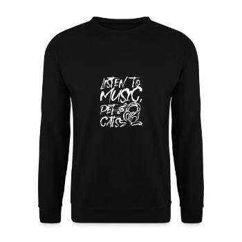 Écoutez de la musique pour les chats - Sweat-shirt Unisexe - noir - Devant - Alina (178cm) & Michal (187cm)