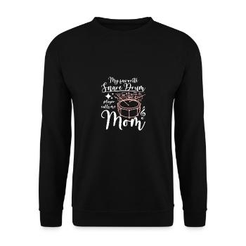 My favorite snare drum player calls me mom - Unisex Pullover - Schwarz - Vorne - Alina (178cm) & Michal (187cm)