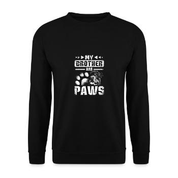Pour propriétaire de rottweiler, mon frère a des pattes - Sweat-shirt Unisexe - noir - Devant - Alina (178cm) & Michal (187cm)